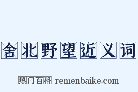 舍北野望近义词是什么意思的图片